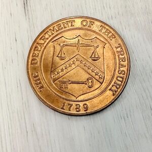 United States Mint Denver Colorado Bronze Souvenir Medal Dept of Treasury 1.5"